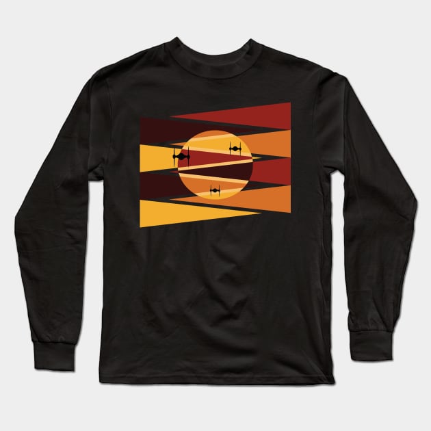 Sunset Fighters Long Sleeve T-Shirt by YellowMadCat